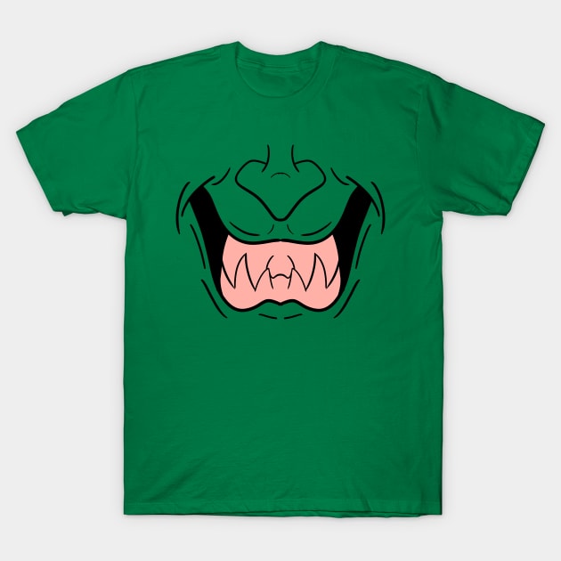 Goblin Grin - Face Mask T-Shirt by PorinArt